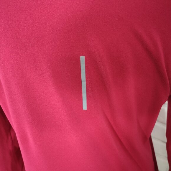 Nike Running Dri-Fit Ladies Size Large Hot Pink V-neck Kangaroo Pocket Hoodie - Picture 8 of 14